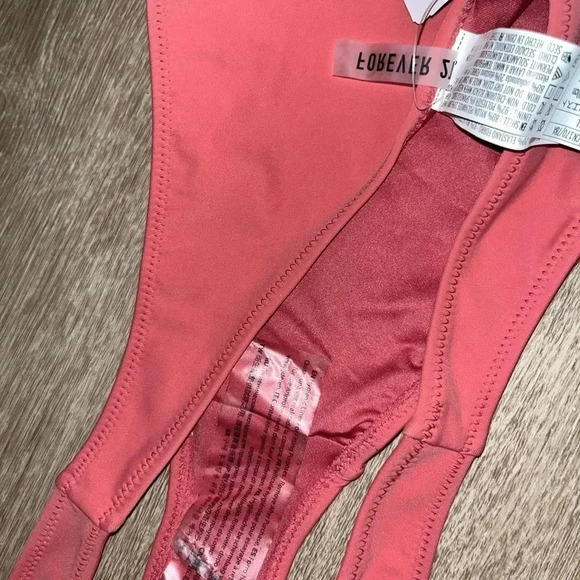 NWT Dusty Pink High Leg Bikini Bottoms - Picture 4 of 5